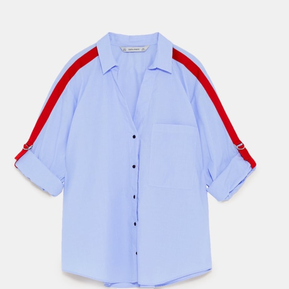 ZARA Side stripe shirt